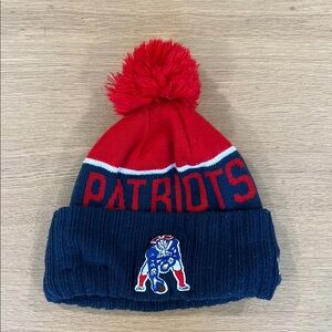 Patriots Pom-Pom Beanie - Red and Blue